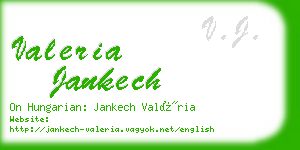 valeria jankech business card